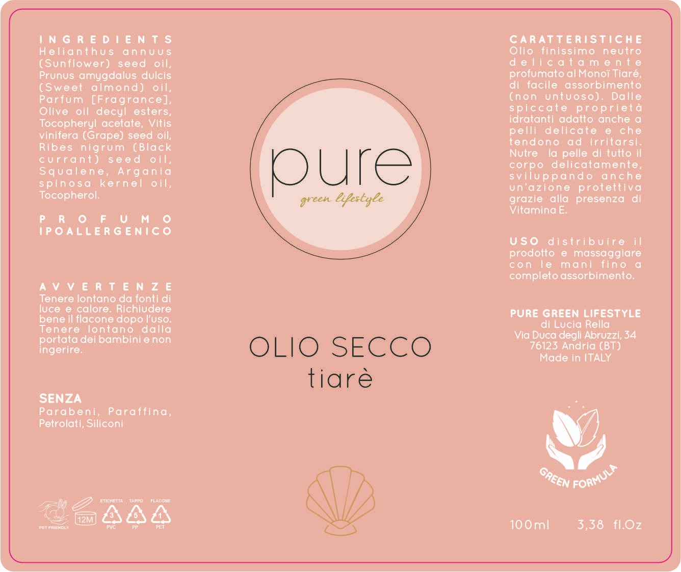 Olio Secco Tiaré Pure Green Lifestyle