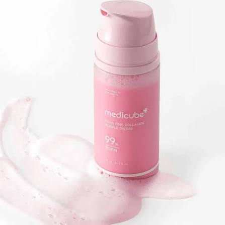 MEDICUBE PDRN pink collagen bubble serum
